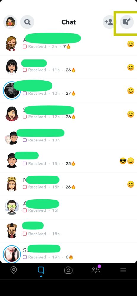 Snapchat 'New Chat' Icon