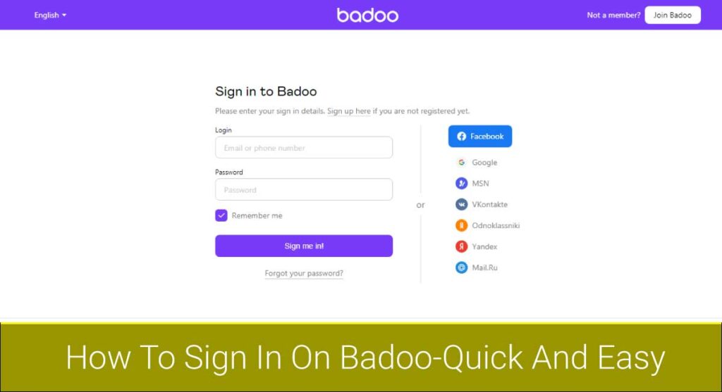 How To Sign In On Badoo-Quick And Easy