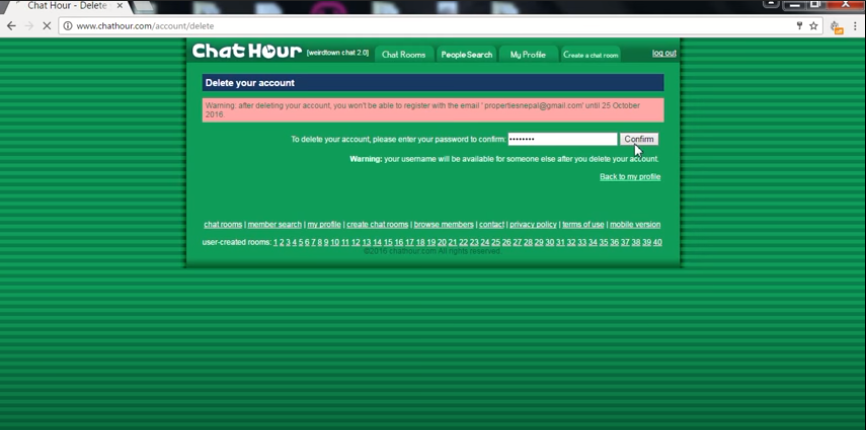 delete chathour account 2