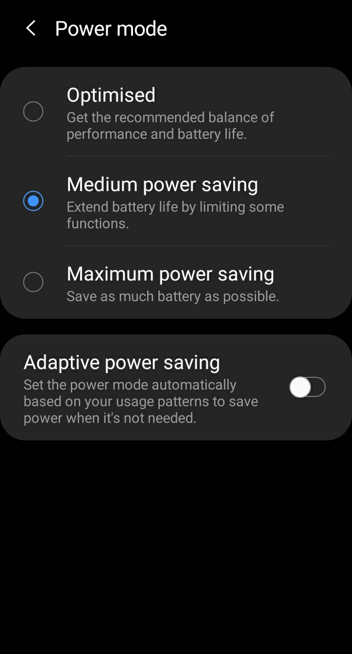 disable power mode whatsapp